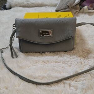 Nine West Silver Wristlet Clutch